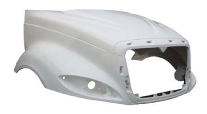 Hood - [sheet metal inside, injected plastic outside]